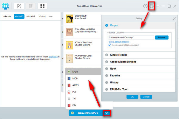 Set PDF as Output Format