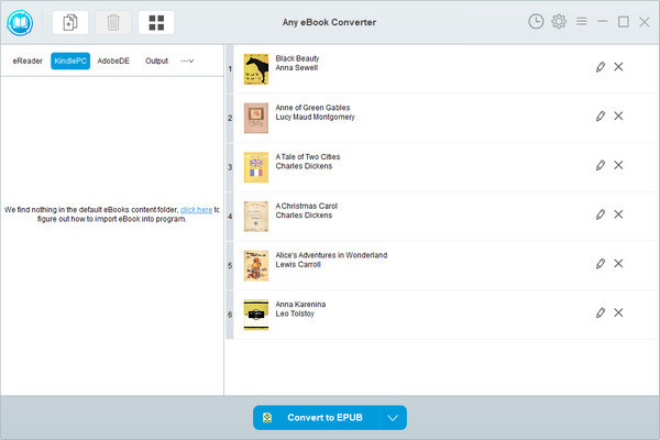Add eBooks to Any eBook Converter