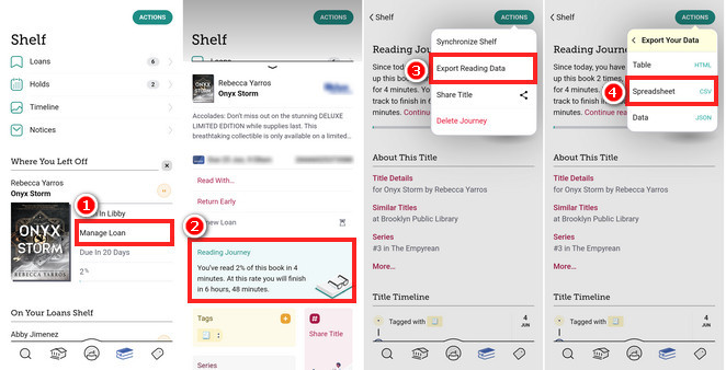 Export Libby Notes, Highlights, and Bookmarks