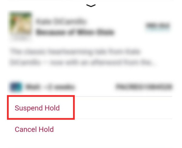 Use Suspend Hold