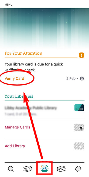Verify Libby Card